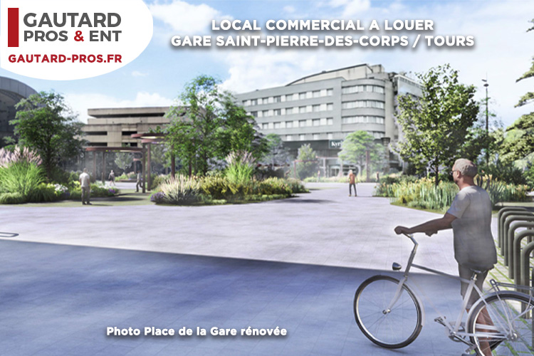 Photo place de la gare tgv st-pierre-des-corps / tours rénovée. Local commercial à louer | GAUTARD PROCOMM immobilier entreprise et commerce